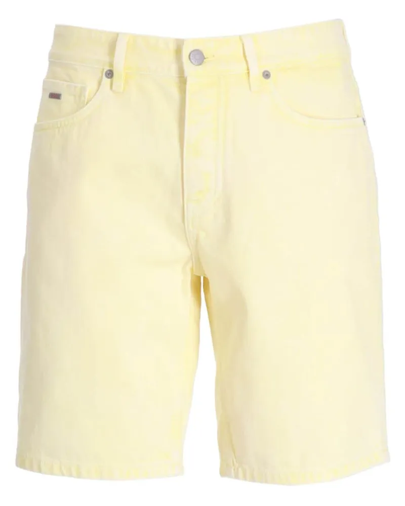 HUGO BOSS Jeans-Shorts mit geradem Bein - Gelb Gelb