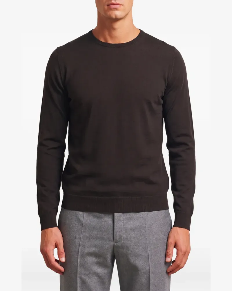 John Smedley Lundy Pullover mit rundem Ausschnitt - Braun Braun
