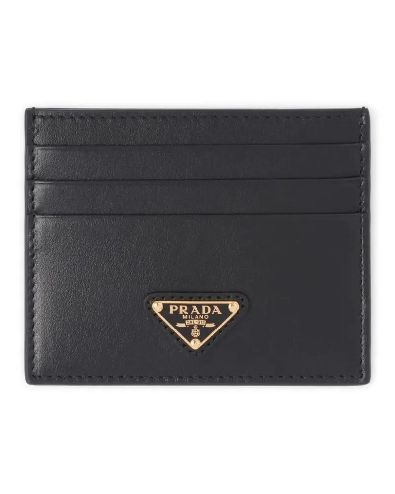 Prada Kartenetui mit Logo-Schild - Schwarz Schwarz