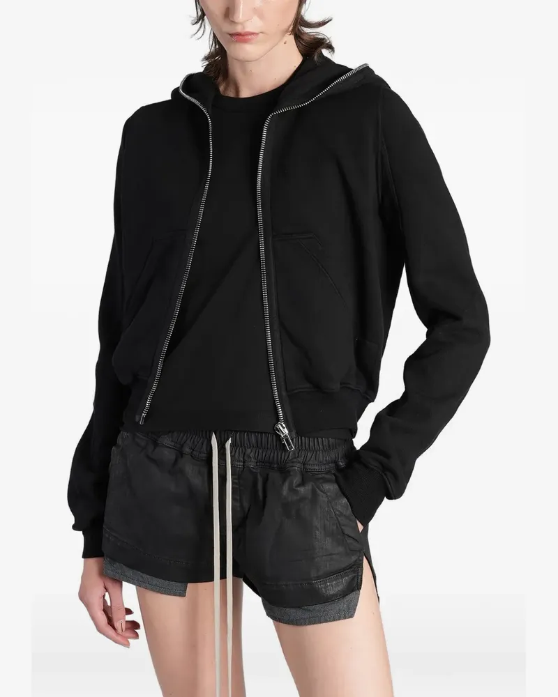 DRKSHDW by Rick Owens zip-up drawstring hoodie - Schwarz Schwarz