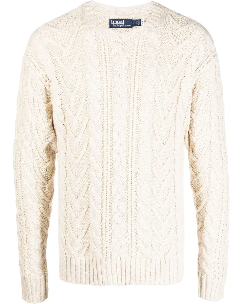 Ralph Lauren Pullover mit Zopfmuster - Nude Nude
