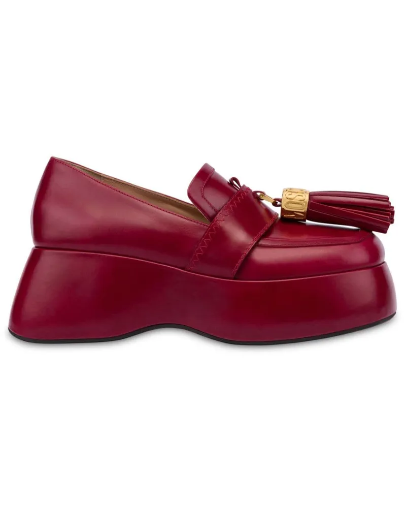 Moschino Loafer mit Quastenanhänger Rot