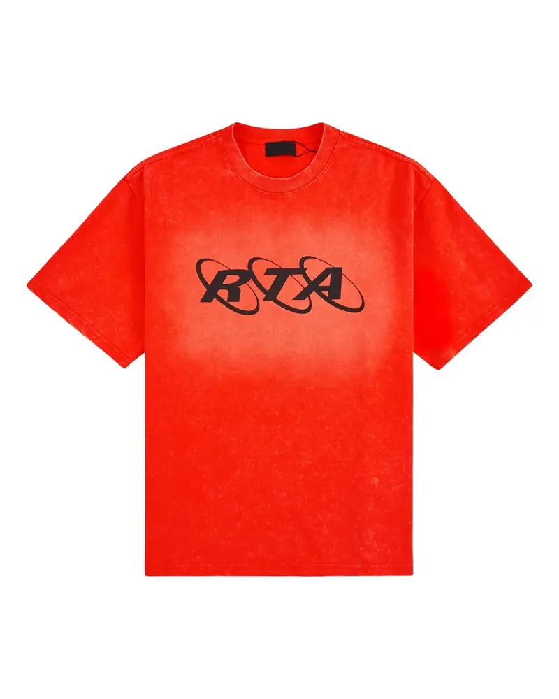 RTA Colin acid-wash t-shirt - Rot Rot