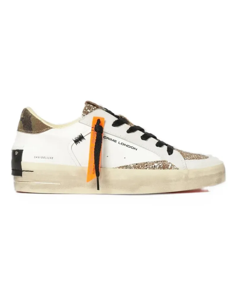 Crime Skate Sneakers mit Glitter-Einsätzen - Weiß Weiß