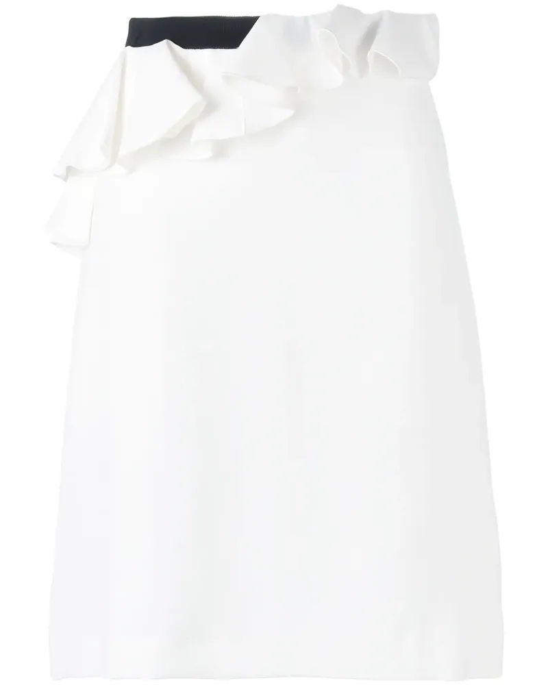 Giambattista Valli Gerüschter Rock - Weiß Weiß