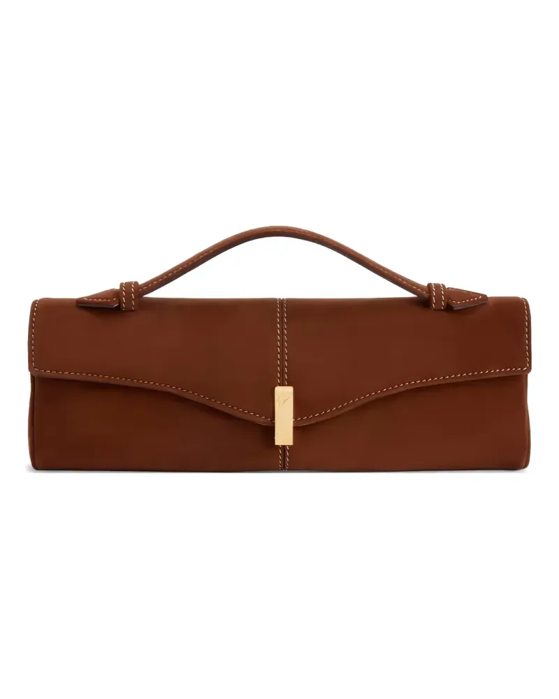 Giuseppe Zanotti Gz Marigold contrasting-stitch detail pouch - Braun Braun