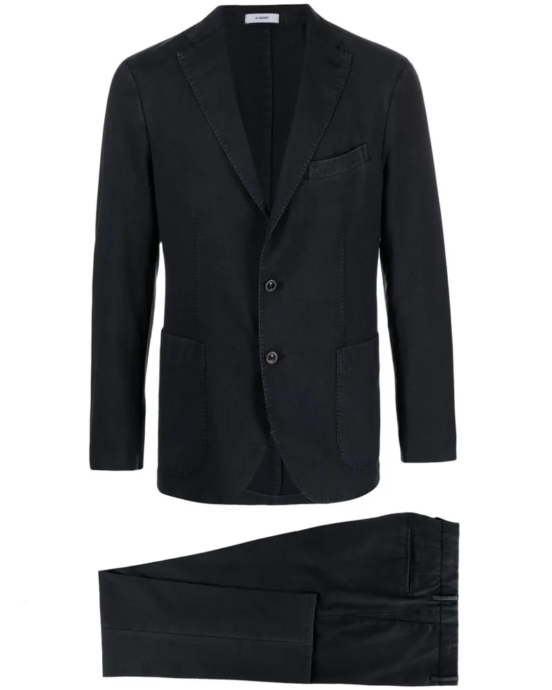 Boglioli Anzug mit fallendem Revers - Blau Blau
