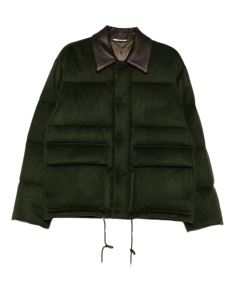AURALEE camel flannel down jacket - Grün Grün