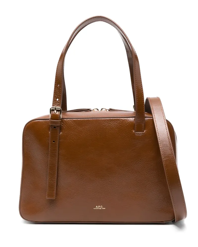 A.P.C. Schultertasche mit Schnallenverschluss - Braun Braun