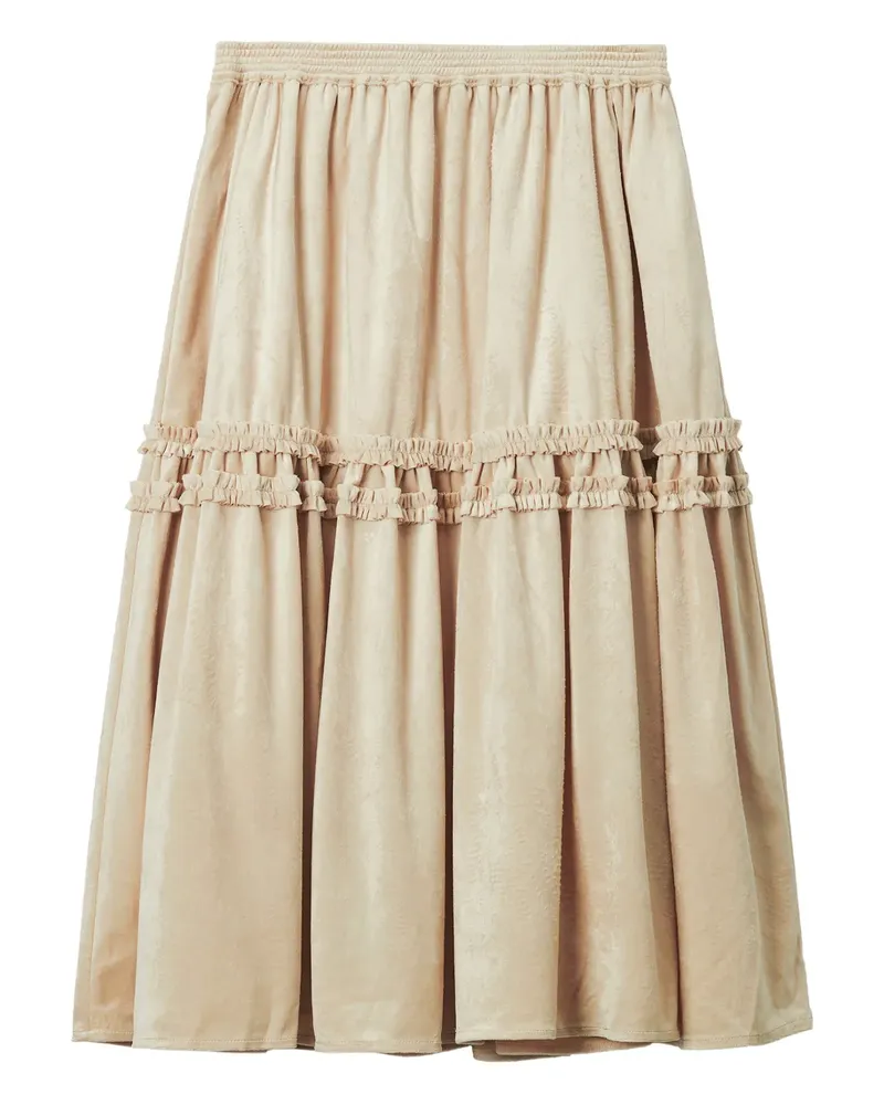 Tout a Coup ruffled-detail skirt - Nude Nude