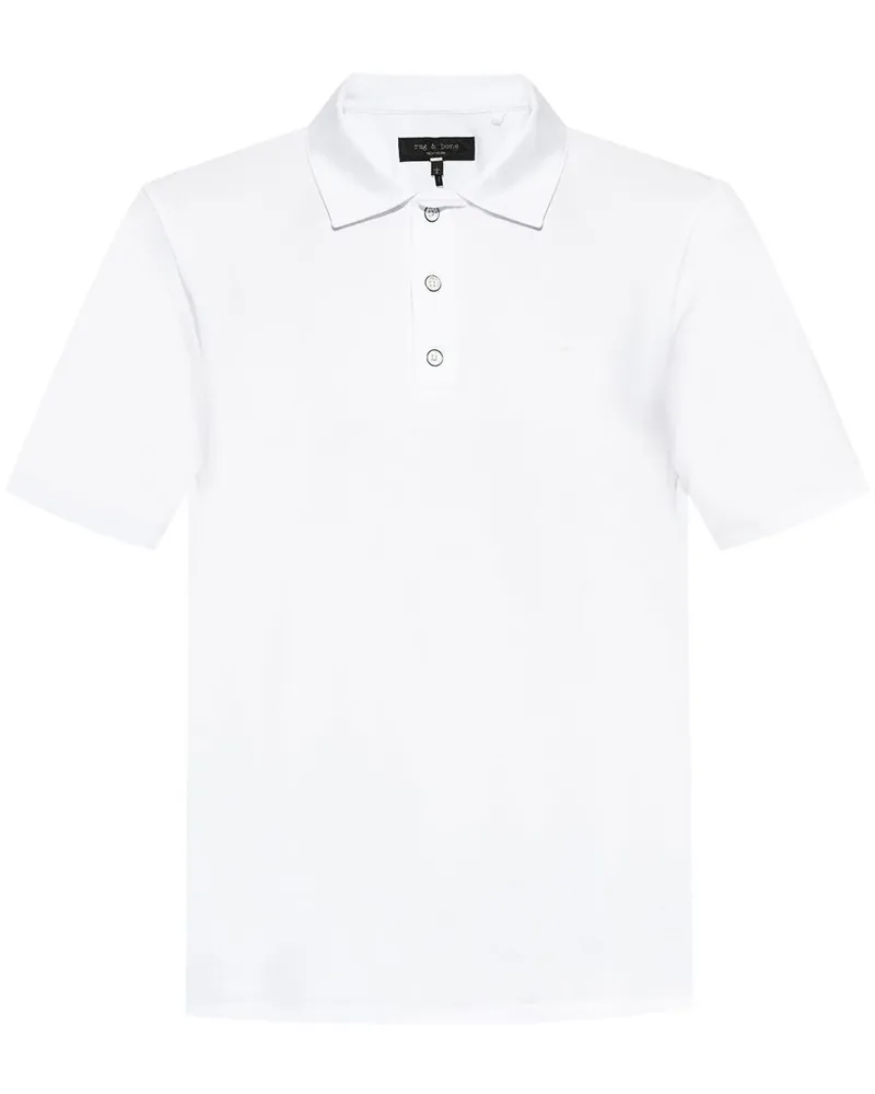 Rag & Bone Poloshirt aus Pima-Baumwolle - Weiß Weiß