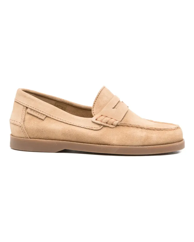 Manebí suede penny loafers - Nude Nude
