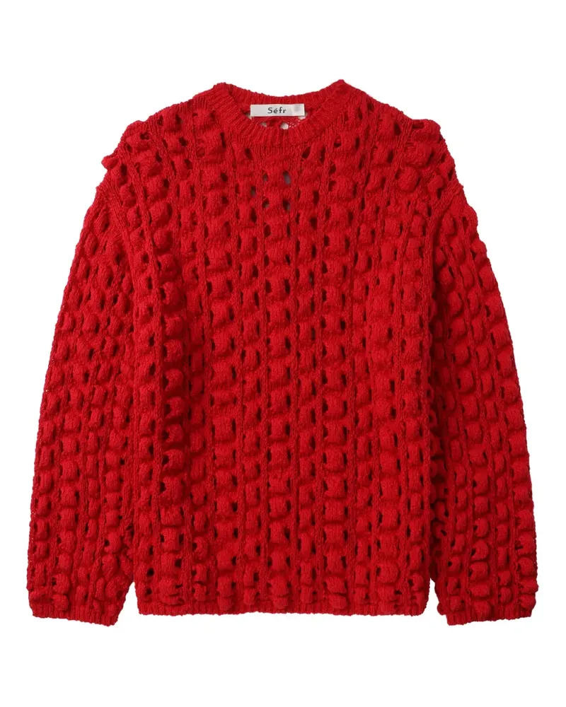 Séfr Roter Pullover mit Noppen Rot