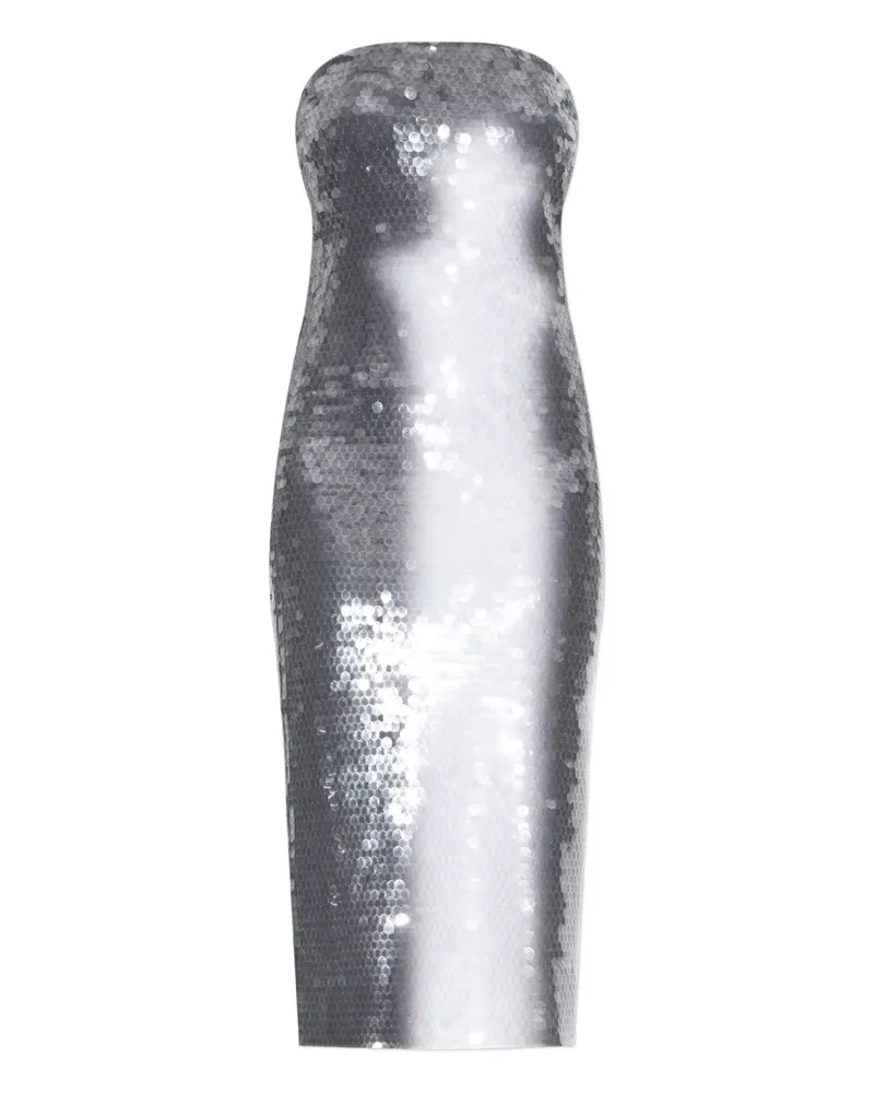 SPORTMAX Stemma Midikleid - Grau Grau
