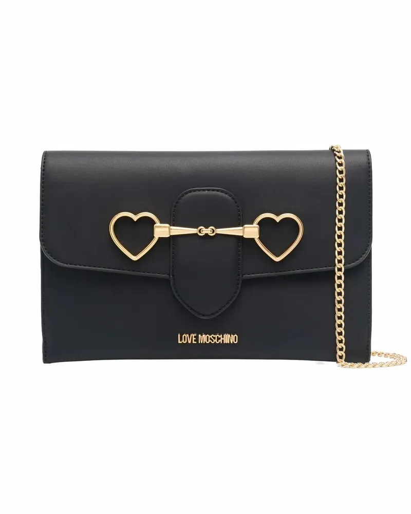 Moschino Schultertasche mit Herz-Motiv - Schwarz Schwarz