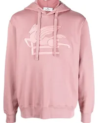 Etro Hoodie mit Logo-Stickerei Rosa