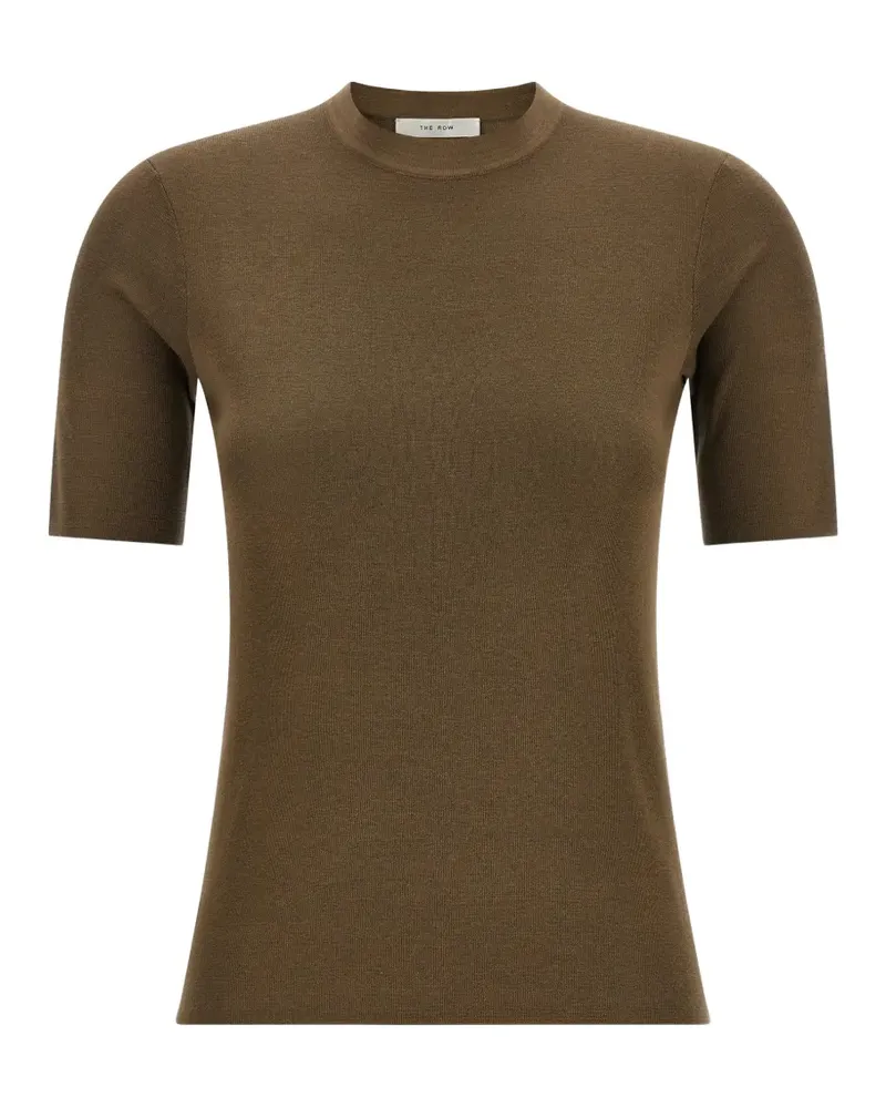 The Row Ozzi short-sleeve top - Braun Braun