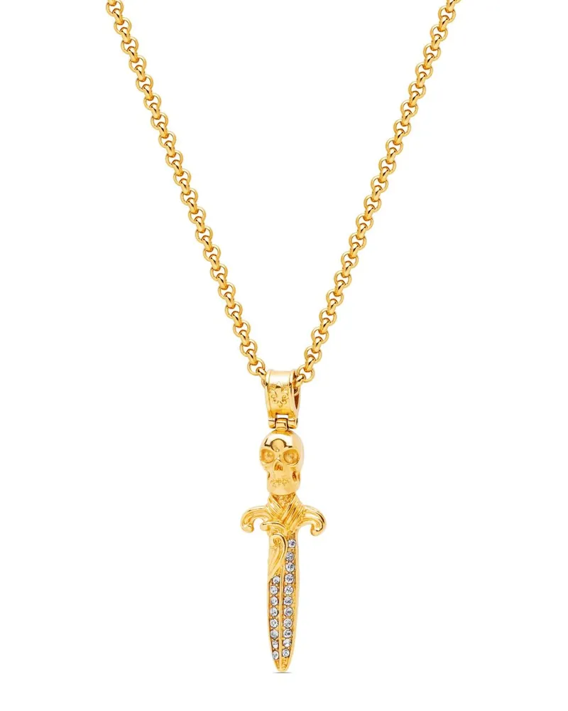 Nialaya Skull Sword Halskette mit Anhänger - Gold Gold