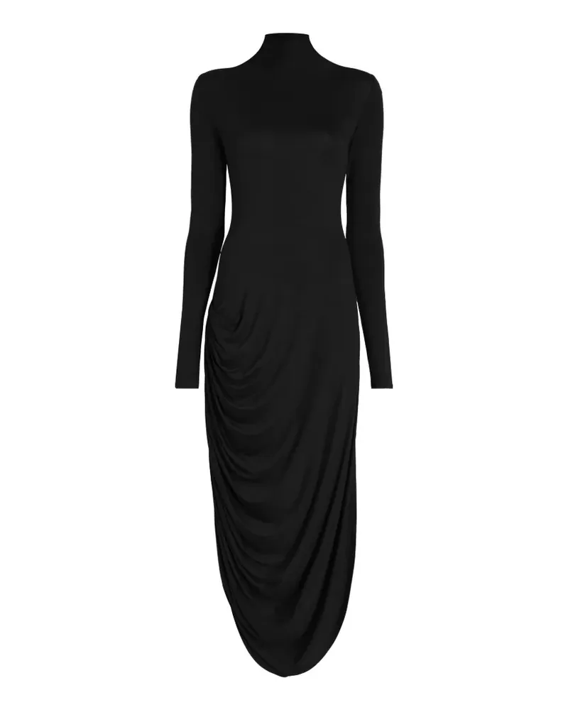 Proenza Schouler long Imogen draped-detail dress - Schwarz Schwarz