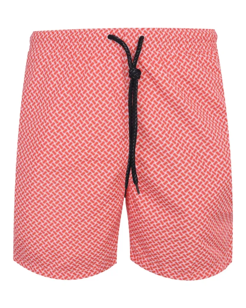 Drumohr  geometric-print drawstring shorts - Orange Orange