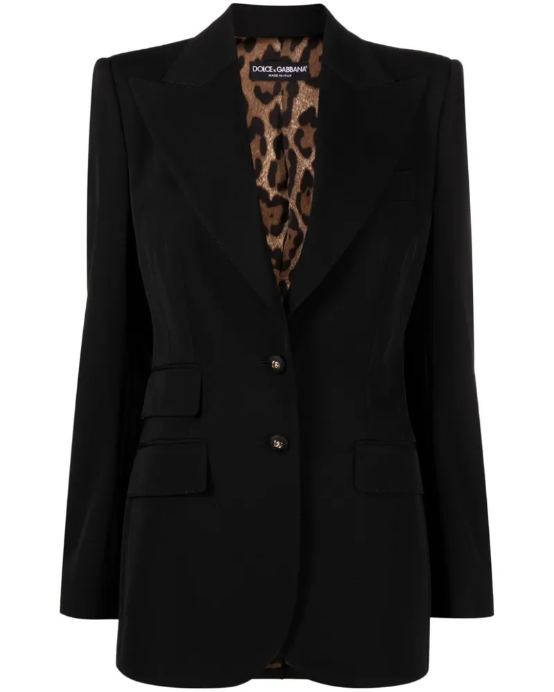 Dolce & Gabbana Einreihiger Blazer - Schwarz Schwarz