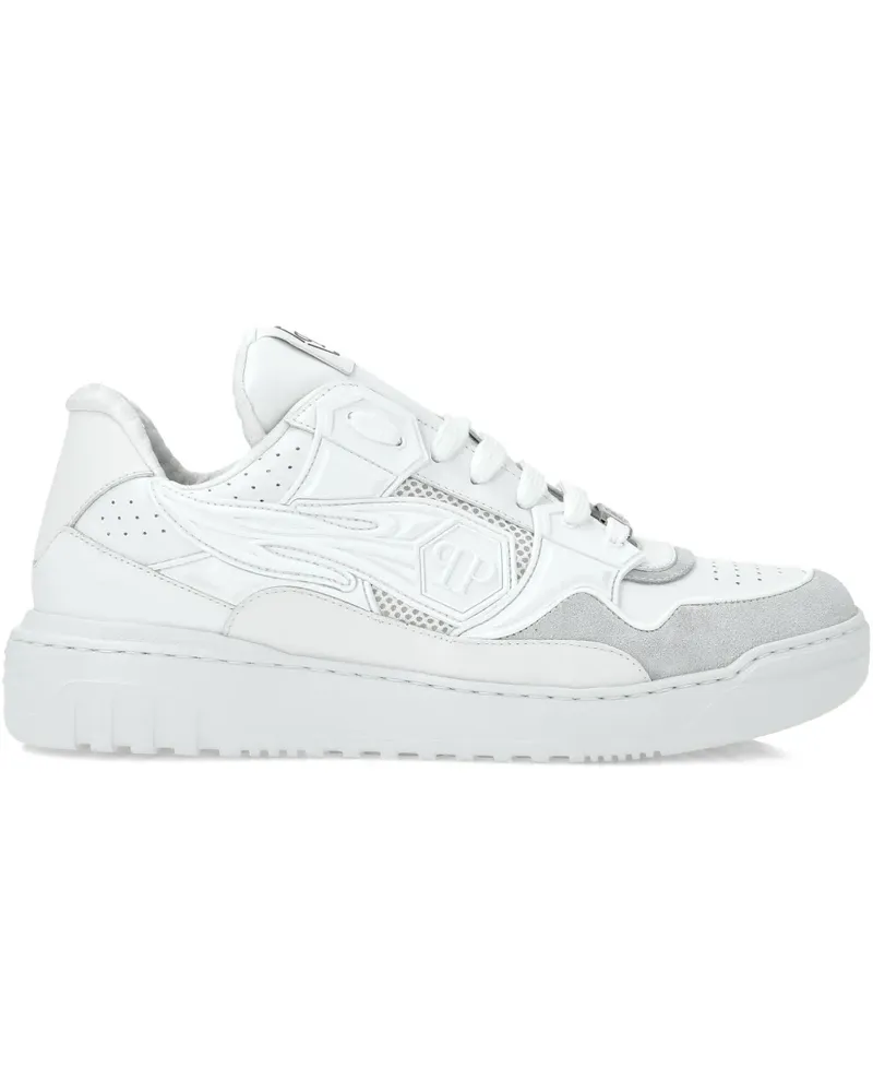 Philipp Plein Strass Hexagon Sneakers - Weiß Weiß