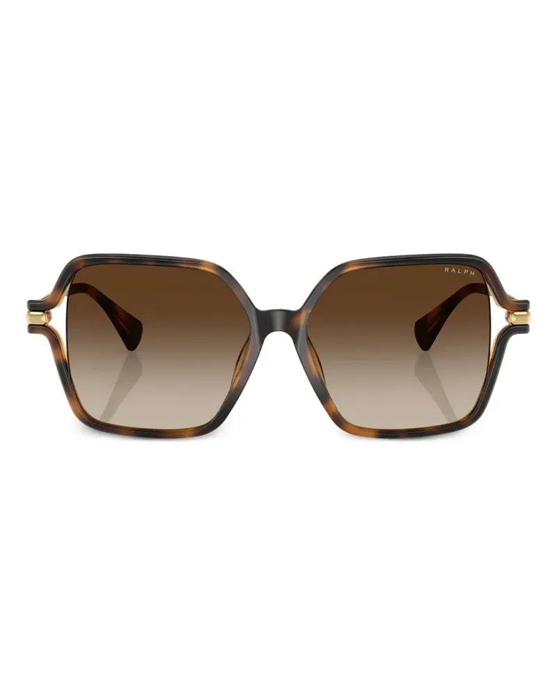 Ralph Lauren Sonnenbrille mit Oversized-Gestell - Braun Braun