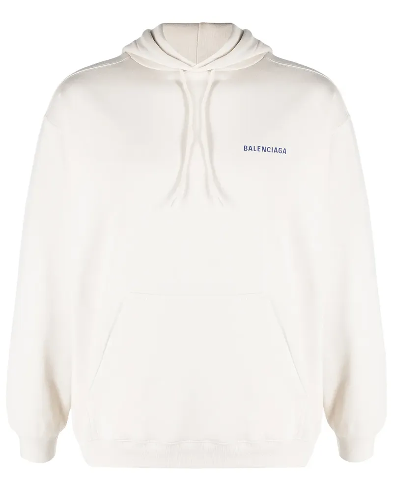Balenciaga Hoodie mit Logo-Print - Nude Nude