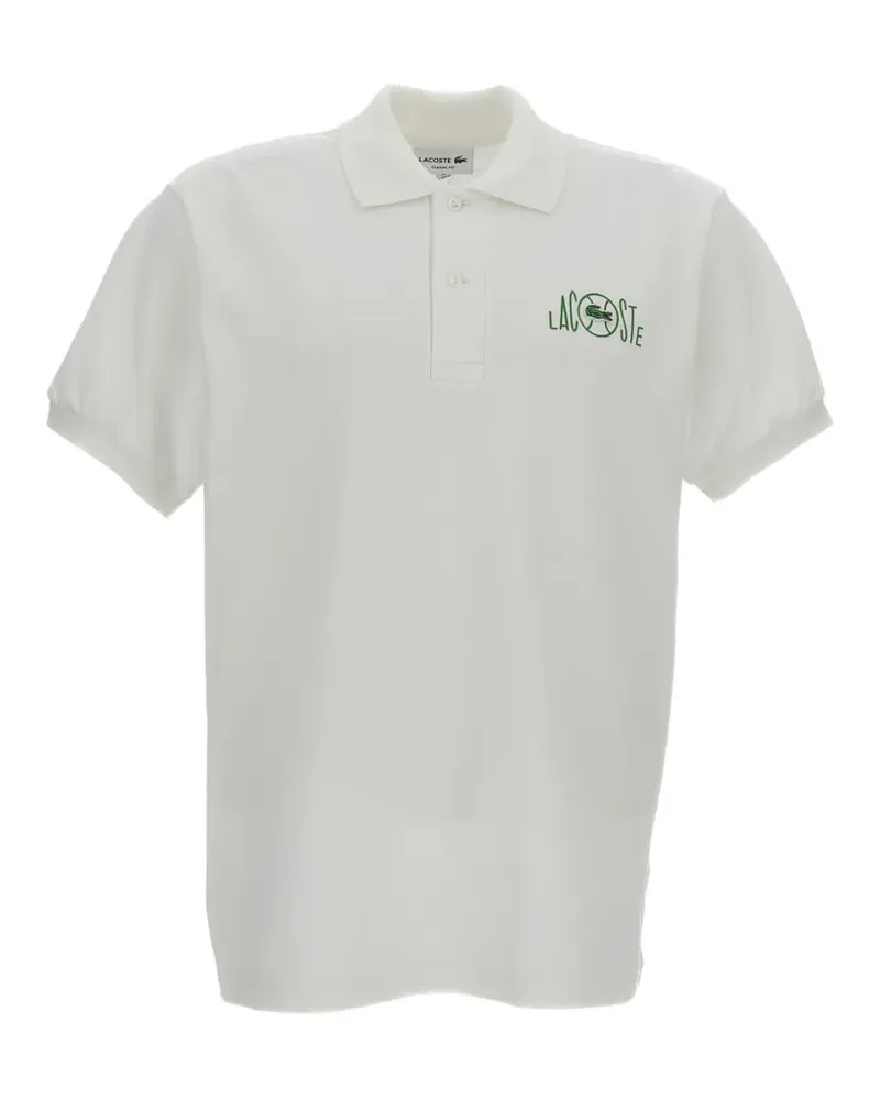 Lacoste logo-embroidered polo shirt - Weiß Weiß