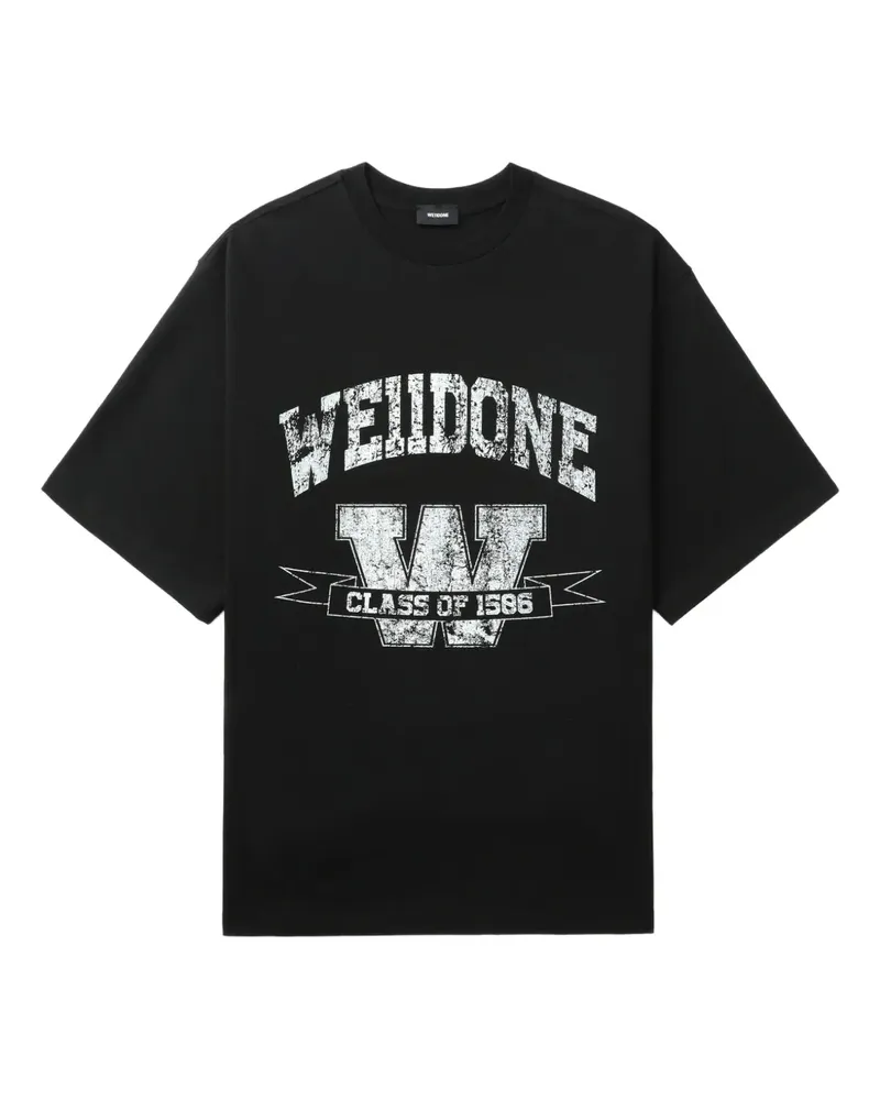 WE 11 DONE T-Shirt mit grafischem Print - Schwarz Schwarz