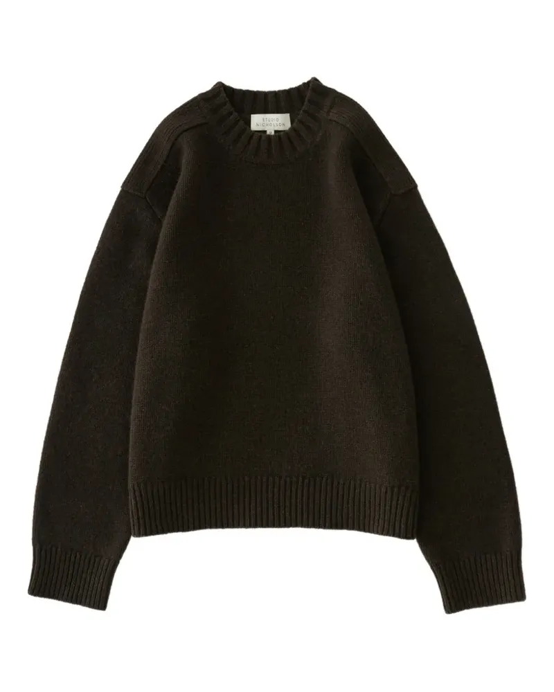 Studio Nicholson Berez Pullover mit rundem Ausschnitt - Braun Braun