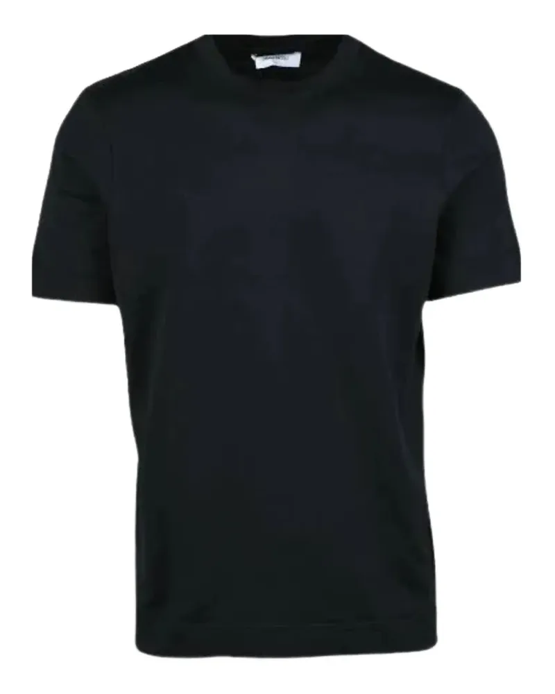 Gran Sasso Fein gestricktes T-Shirt - Schwarz Schwarz