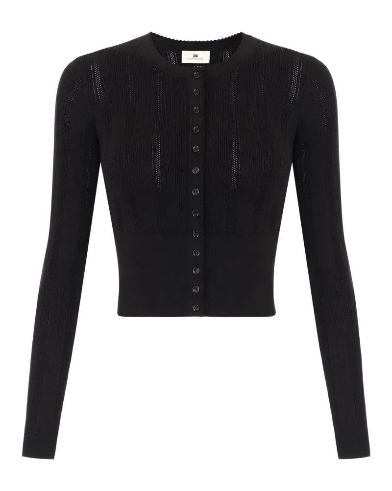 Elisabetta Franchi knit openwork cardigan - Schwarz Schwarz