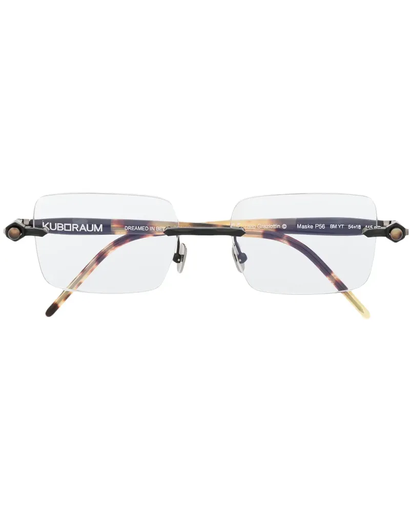 KUBORAUM Brille mit eckigem Gestell - Braun Braun