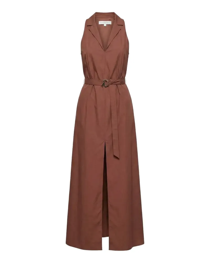 Patrizia Pepe belted sleeveless dress - Braun Braun
