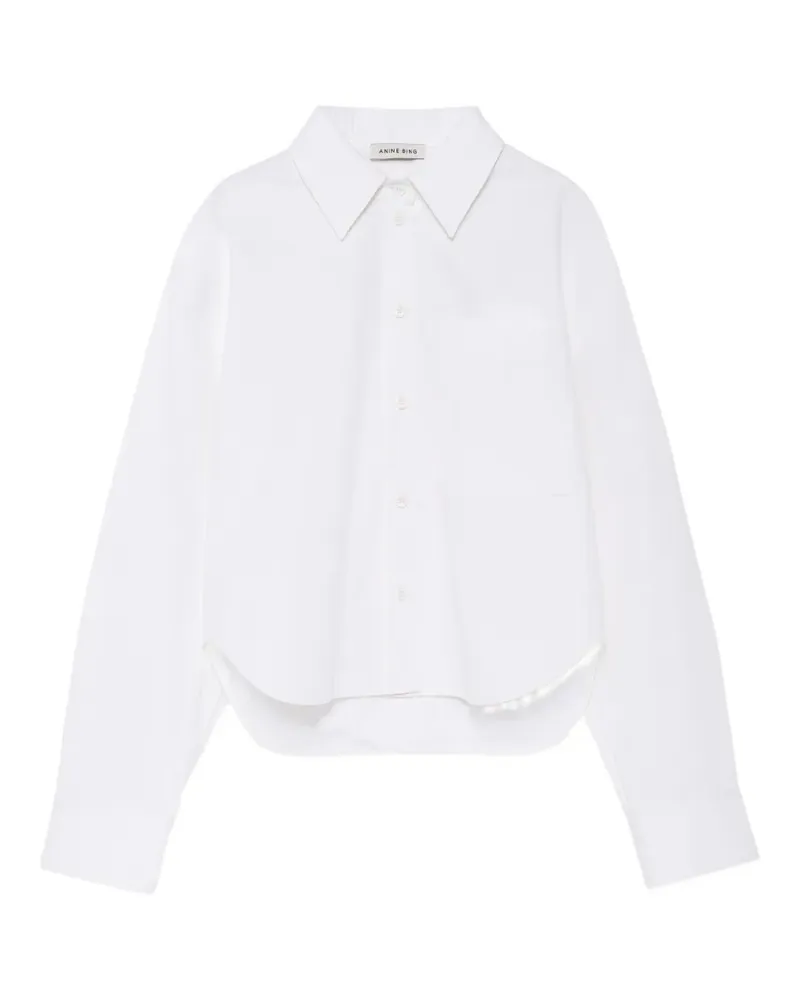 Anine Bing Scott cropped shirt - Weiß Weiß