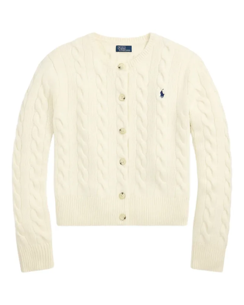 Ralph Lauren Cardigan mit Zopfmuster - Nude Nude