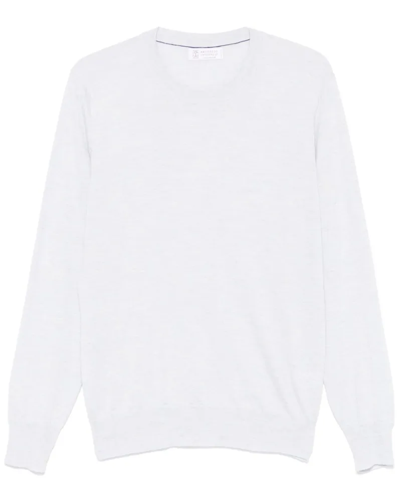 Brunello Cucinelli Fein gestrickter Pullover - Blau Blau