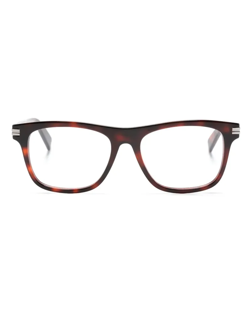 Ermenegildo Zegna Eckige Brille in Schildpattoptik - Braun Braun
