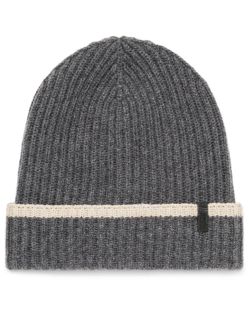 Brunello Cucinelli Beanie aus Kaschmir - Grau Grau