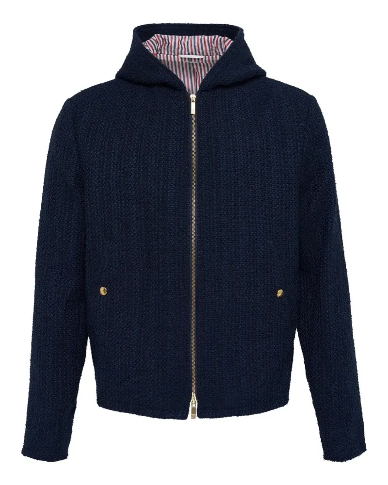 Thom Browne hooded zip-front jacket - Blau Blau