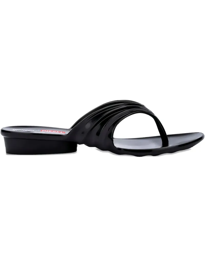 Melissa x Diesel Flip-Flops mit Zehensteg - Schwarz Schwarz