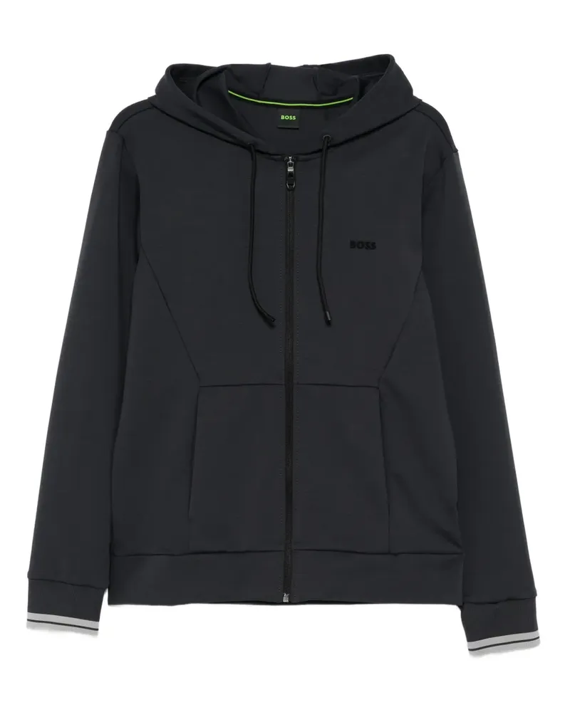 HUGO BOSS Hoodie mit Logo-Prägung - Blau Blau