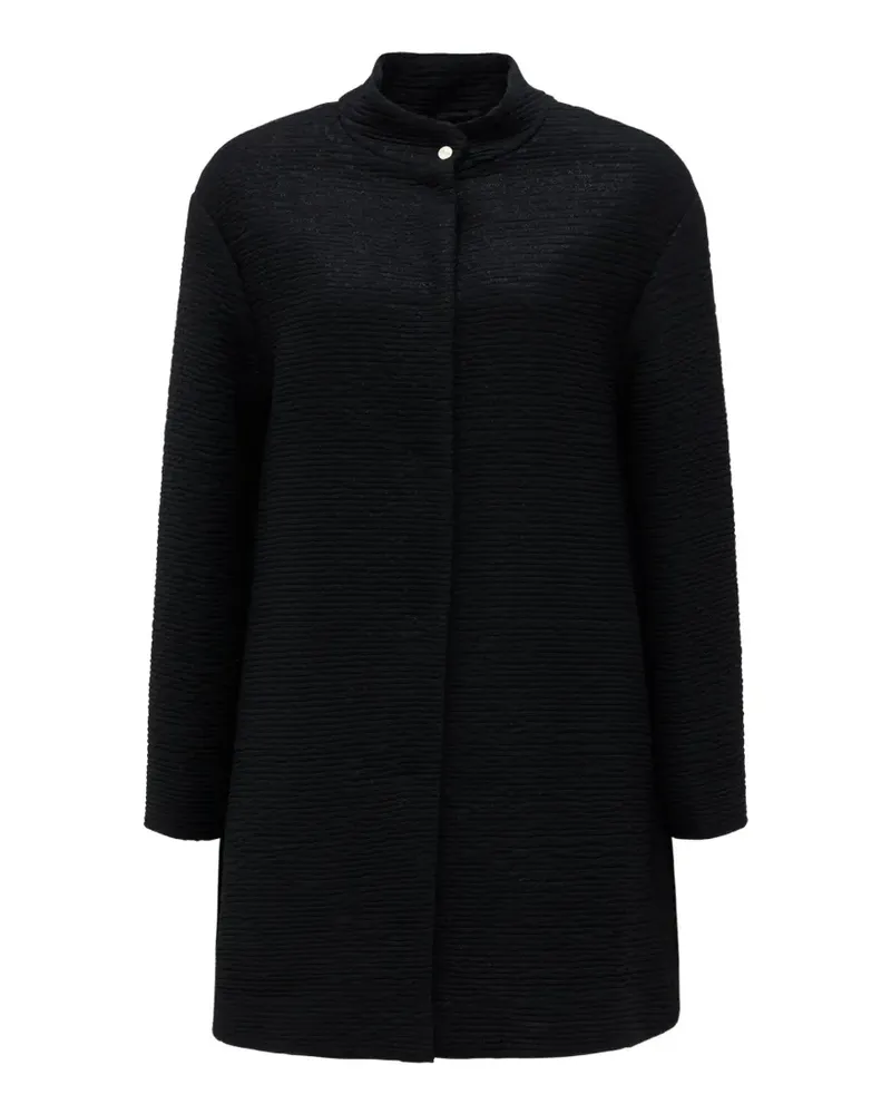 Herno Strukturierter Mantel - Schwarz Schwarz