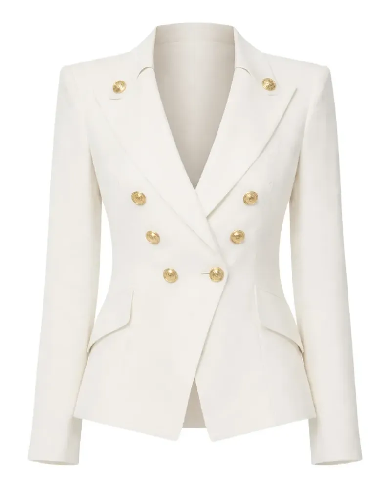 Elisabetta Franchi Klassische Cabanjacke - Weiß Weiß