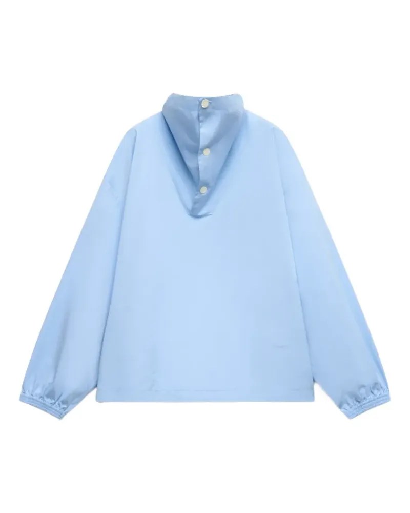 Marni funnel-neck cotton shirt - Blau Blau
