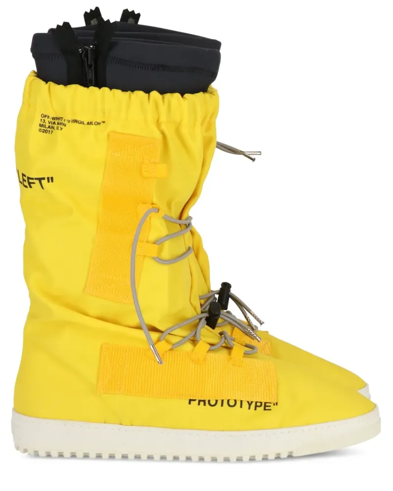 OFF-WHITE Schnürstiefel mit geriffelter Sohle - Gelb Gelb