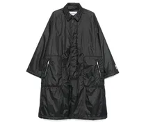 Gefütterter Mantel - Schwarz