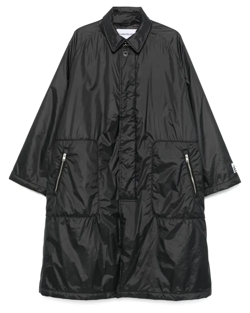 Études Studio Gefütterter Mantel - Schwarz Schwarz