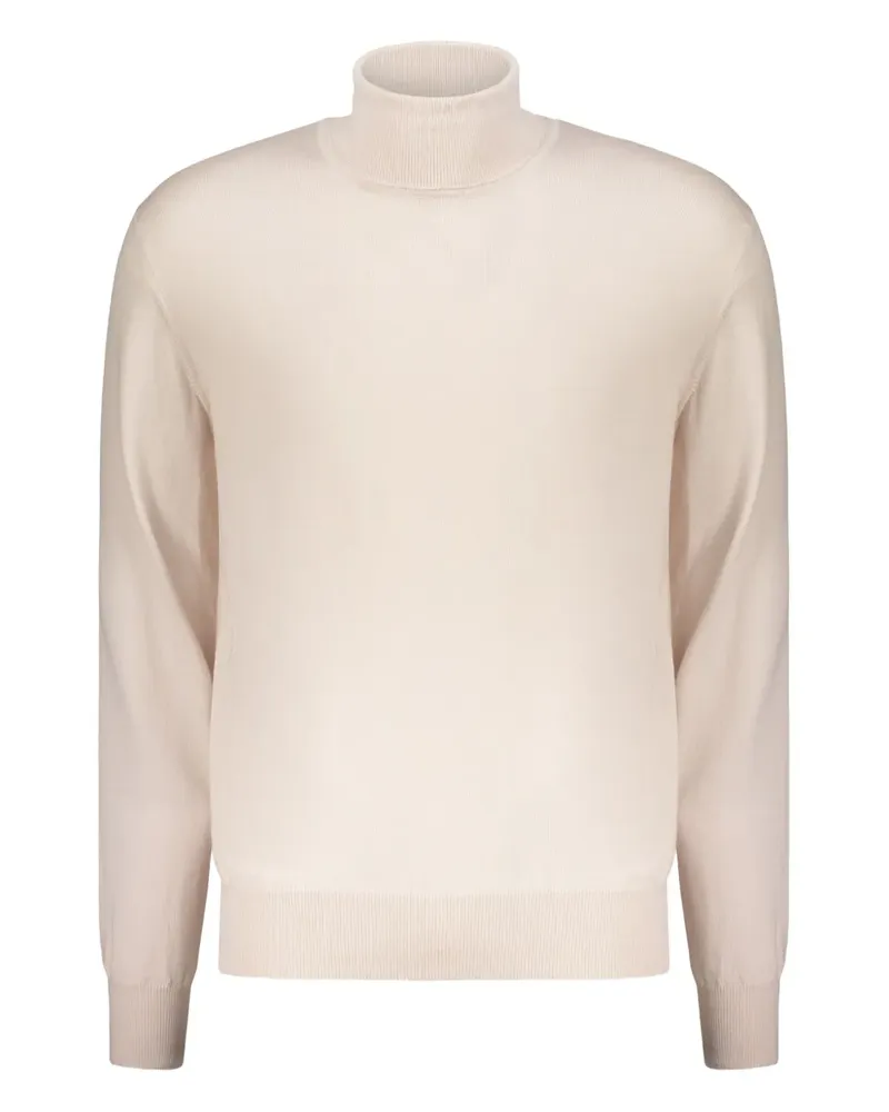 Herno Gerippter Rollkragenpullover - Weiß Weiß
